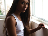 Young latina gets special home tutoring from teacher