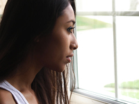 Young latina gets special home tutoring from teacher