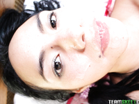 Catalina Jose gets a face full of cumshot