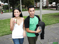 Sweet Latina gets fucked outside