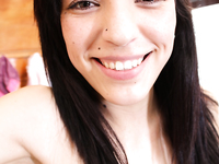 Teen Sharon Hernandez fucks two hard cocks